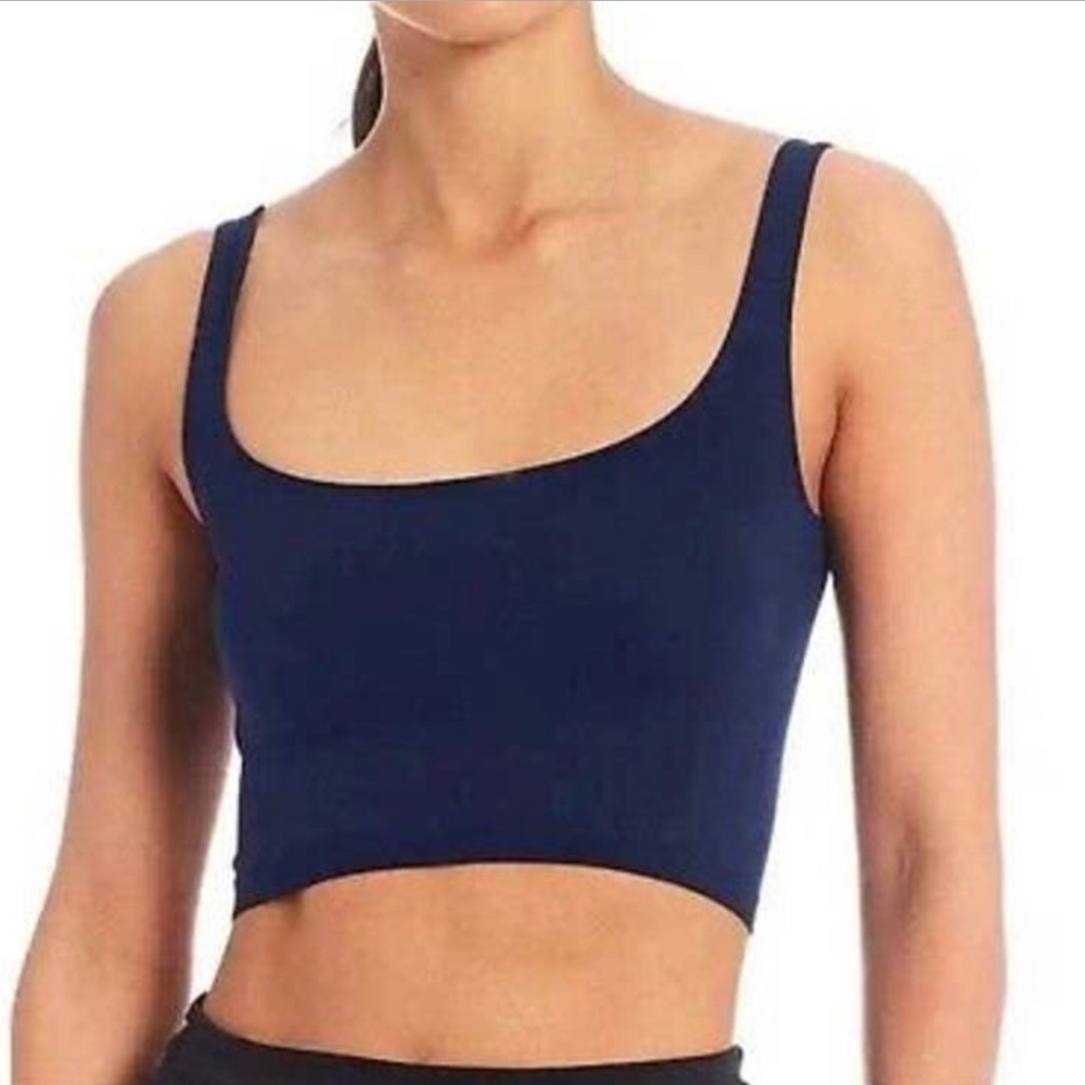 Free People Scoop Neck Crop / Navy